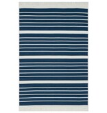 vidaXL Vloerkleed 160x230 cm katoen marineblauw