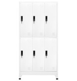 vidaXL Lockerkast 90x45x180 cm staal wit