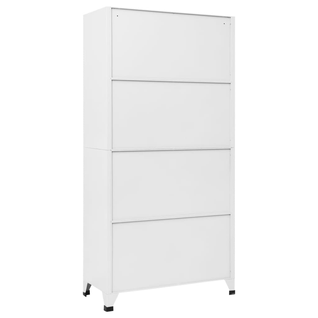 vidaXL Lockerkast 90x45x180 cm staal wit