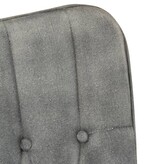 vidaXL Schommelstoel met voetensteun in vintage stijl canvas grijs