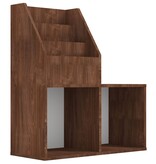 vidaXL Kindertijdschriftenrek 71x30x78,5 cm bewerkt hout bruineiken