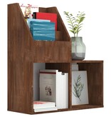 vidaXL Kindertijdschriftenrek 71x30x78,5 cm bewerkt hout bruineiken