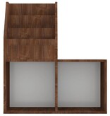 vidaXL Kindertijdschriftenrek 71x30x78,5 cm bewerkt hout bruineiken