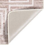 vidaXL Vloerkleed wasbaar anti-slip 80x300 cm beige