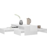 VidaXL Salontafelset 100x100x26,5 cm hoogglans wit