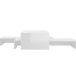 VidaXL Salontafelset 100x100x26,5 cm hoogglans wit