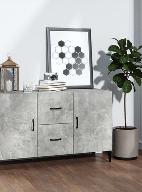 VidaXL Dressoir 100x36x60 cm bewerkt hout betongrijs