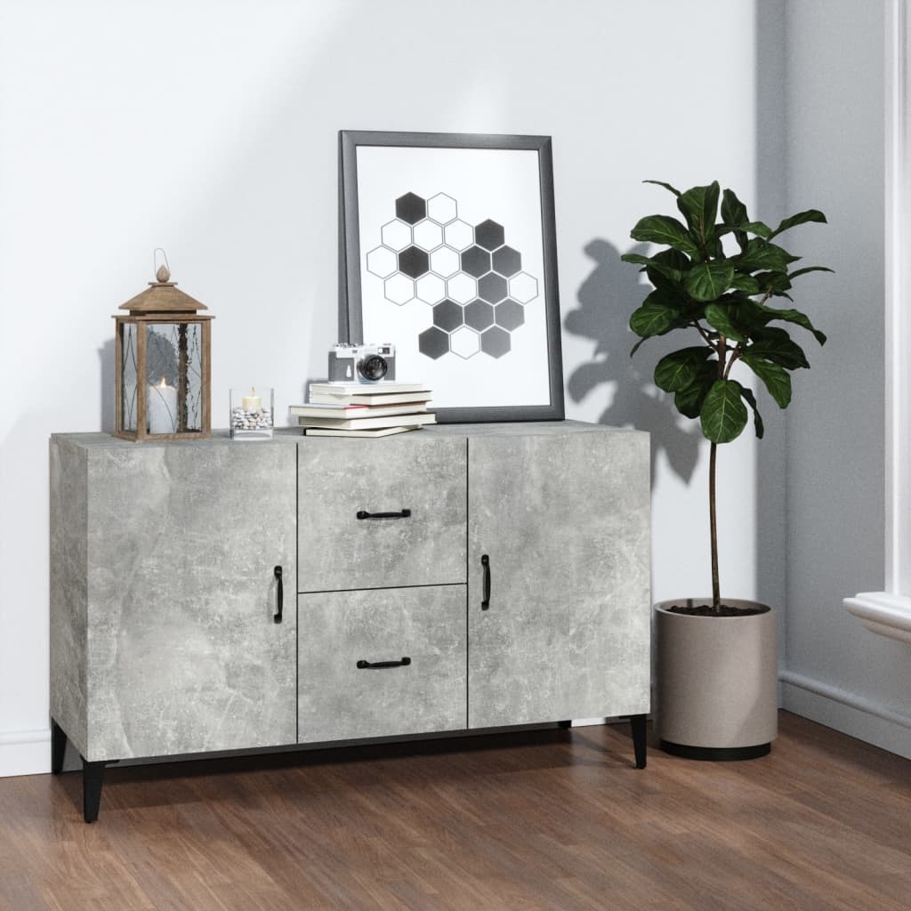 VidaXL Dressoir 100x36x60 cm bewerkt hout betongrijs