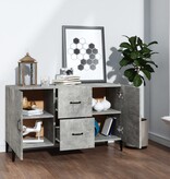 VidaXL Dressoir 100x36x60 cm bewerkt hout betongrijs