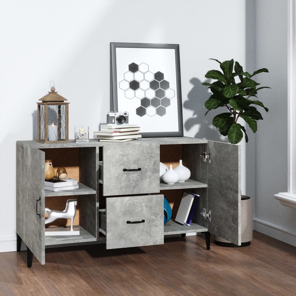 VidaXL Dressoir 100x36x60 cm bewerkt hout betongrijs