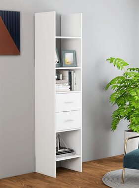 VidaXL Boekenkast 40x35x180 cm spaanplaat wit