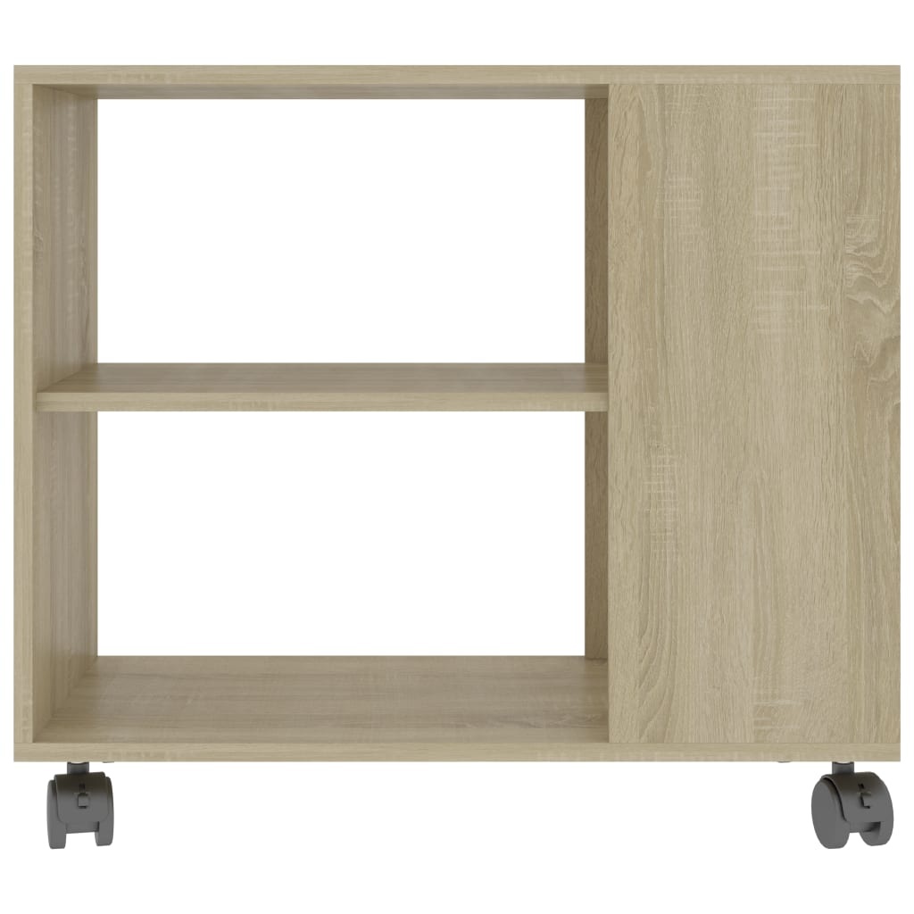 vidaXL Bijzettafel 70x35x55 cm bewerkt hout sonoma eikenkleurig