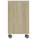 vidaXL Bijzettafel 70x35x55 cm bewerkt hout sonoma eikenkleurig