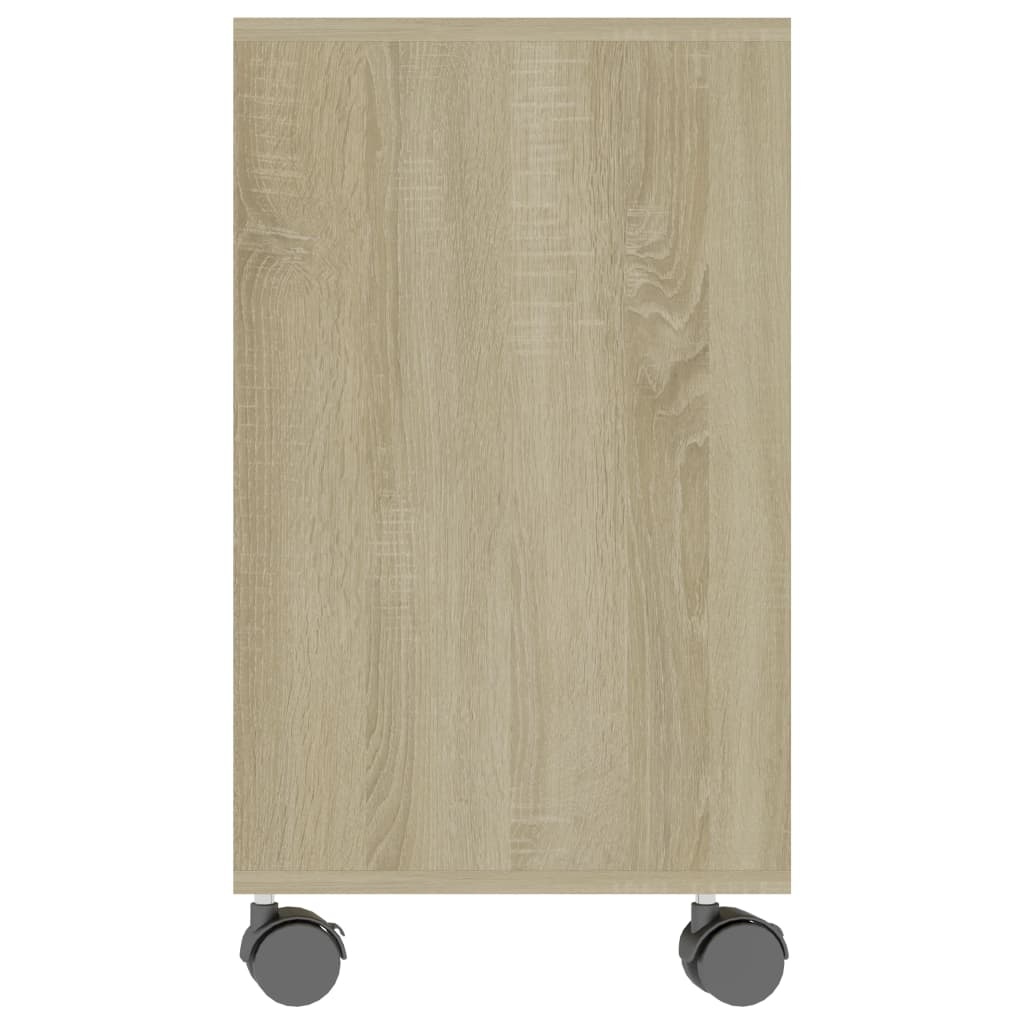 vidaXL Bijzettafel 70x35x55 cm bewerkt hout sonoma eikenkleurig