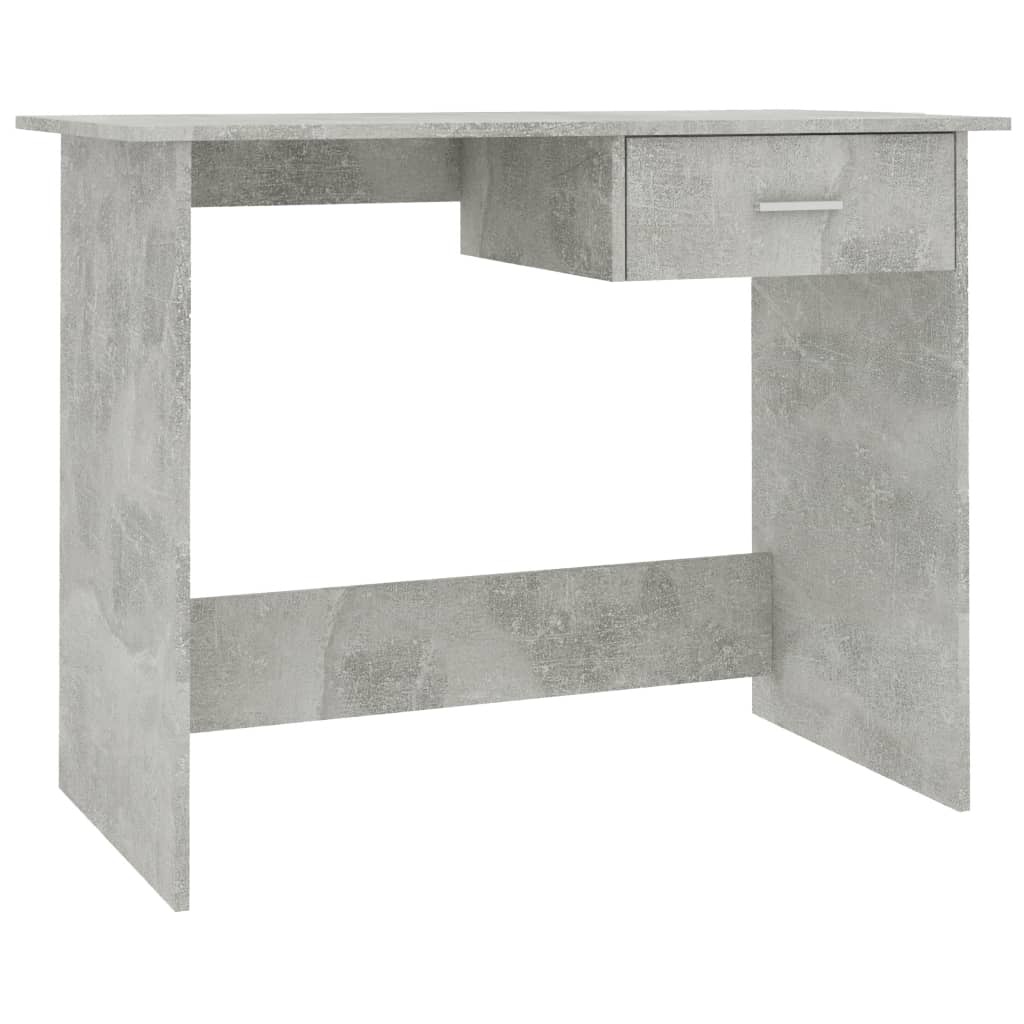 VidaXL Bureau 100x50x76 cm bewerkt hout betongrijs