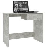 VidaXL Bureau 100x50x76 cm bewerkt hout betongrijs