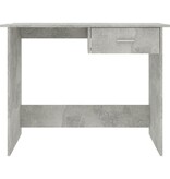 VidaXL Bureau 100x50x76 cm bewerkt hout betongrijs