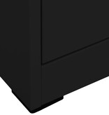 vidaXL Archiefkast 46x62x102,5 cm staal zwart
