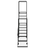 vidaXL Bloemenstandaard met wielen 94,5x25x92,5 cm metaal zwart