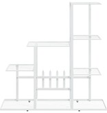 vidaXL Bloemenstandaard 94,5x25x88 cm metaal wit