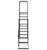 vidaXL Bloemenstandaard 94,5x25x88 cm metaal zwart