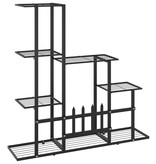 vidaXL Bloemenstandaard 94,5x25x88 cm metaal zwart