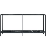 vidaXL Wandtafel 160x35x75,5 cm gehard glas zwart