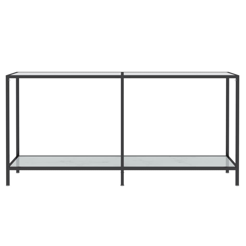 vidaXL Wandtafel 160x35x75,5 cm gehard glas wit