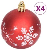 vidaXL 108-delige Kerstballenset rood en wit