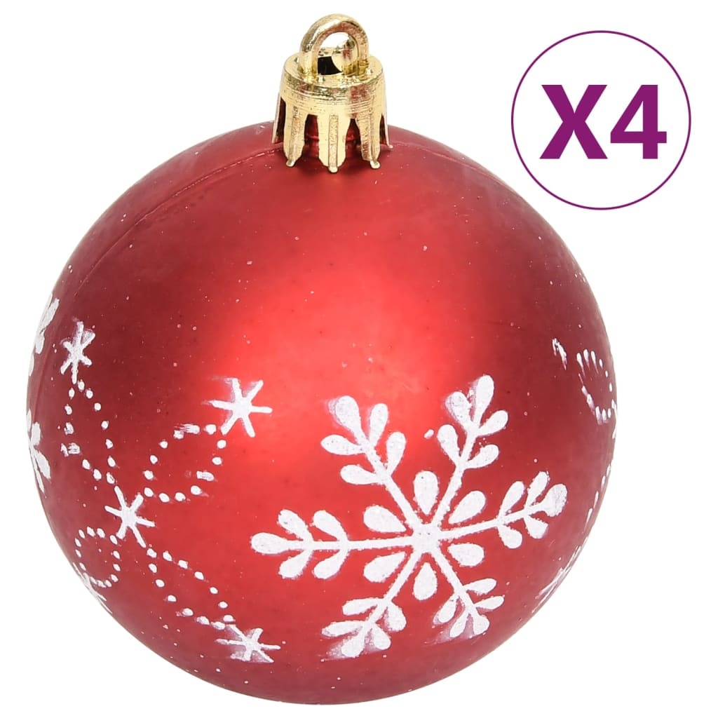 vidaXL 108-delige Kerstballenset rood en wit