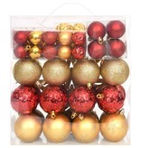 vidaXL 70-delige Kerstballenset goud en rood