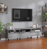 VidaXL Tv-meubel 150x30x44,5 cm bewerkt hout grijs sonoma eikenkleurig