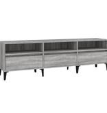 VidaXL Tv-meubel 150x30x44,5 cm bewerkt hout grijs sonoma eikenkleurig