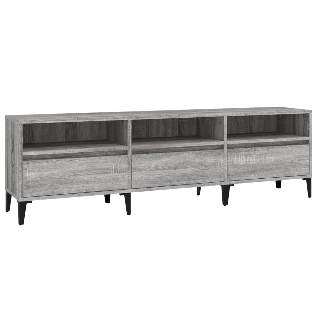 VidaXL Tv-meubel 150x30x44,5 cm bewerkt hout grijs sonoma eikenkleurig