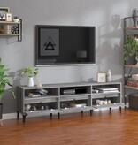 VidaXL Tv-meubel 150x30x44,5 cm bewerkt hout grijs sonoma eikenkleurig