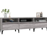 VidaXL Tv-meubel 150x30x44,5 cm bewerkt hout grijs sonoma eikenkleurig