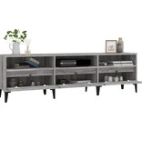 VidaXL Tv-meubel 150x30x44,5 cm bewerkt hout grijs sonoma eikenkleurig