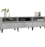 VidaXL Tv-meubel 150x30x44,5 cm bewerkt hout betongrijs