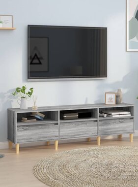 VidaXL Tv-meubel 150x30x44,5 cm bewerkt hout grijs sonoma eikenkleurig