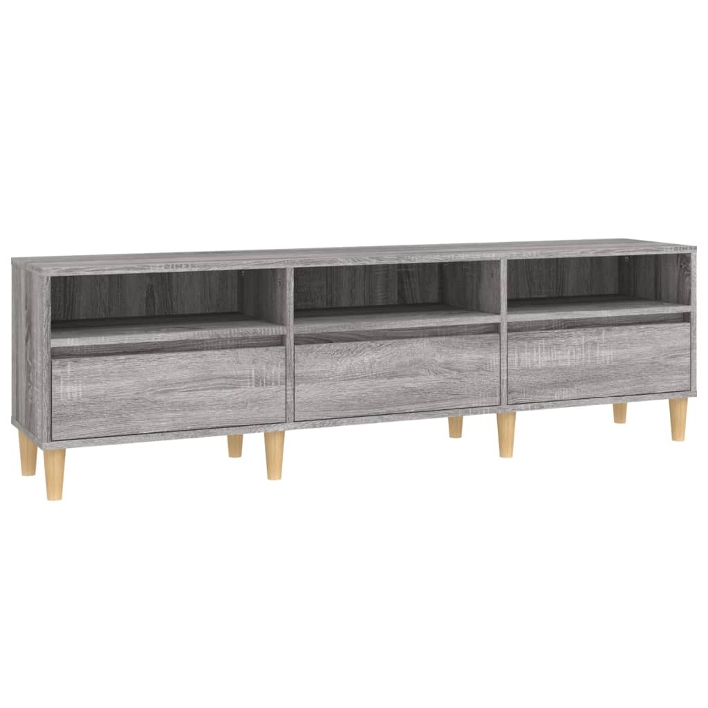 VidaXL Tv-meubel 150x30x44,5 cm bewerkt hout grijs sonoma eikenkleurig