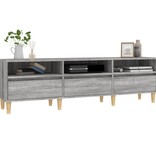 VidaXL Tv-meubel 150x30x44,5 cm bewerkt hout grijs sonoma eikenkleurig