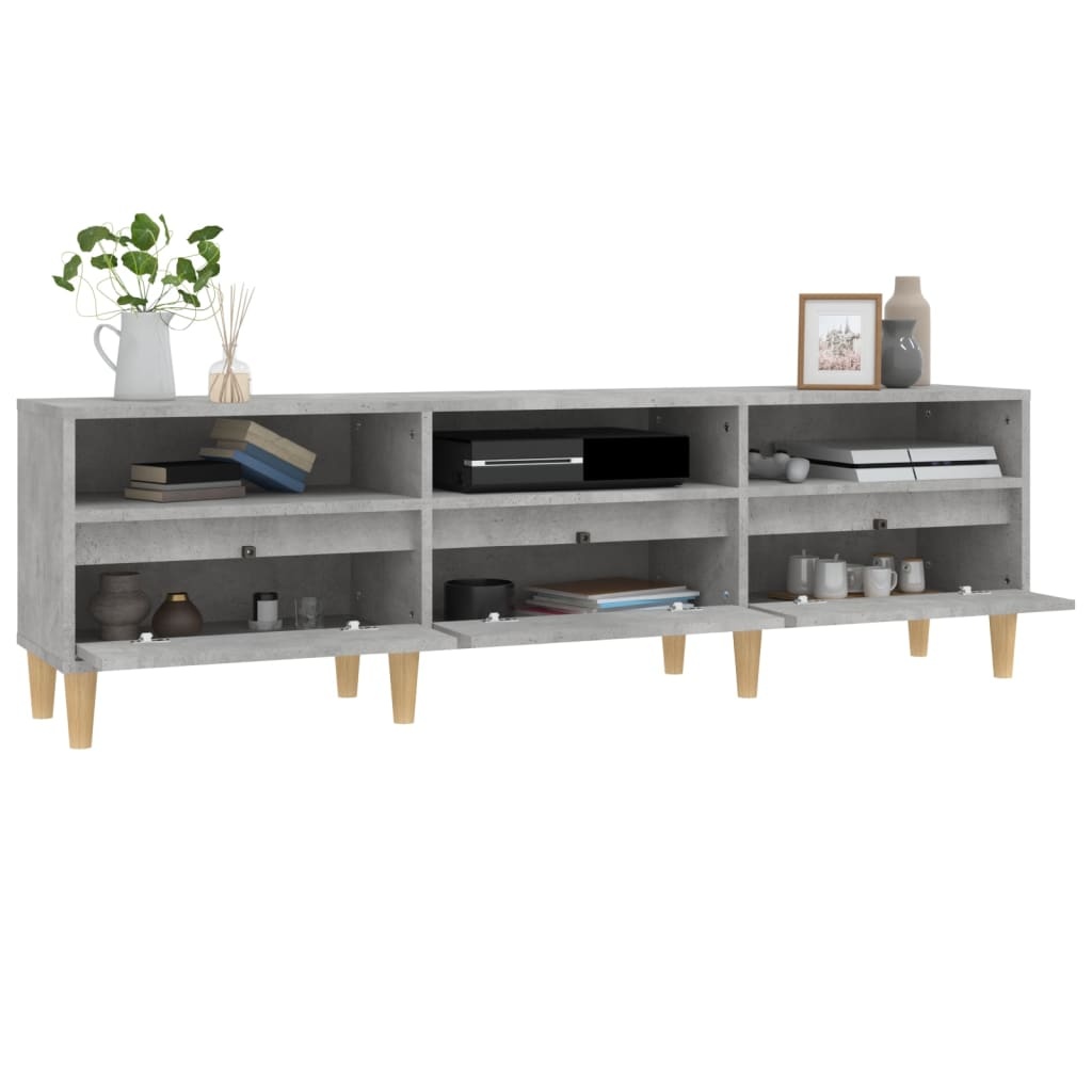 VidaXL Tv-meubel 150x30x44,5 cm bewerkt hout betongrijs