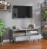 VidaXL Tv-meubel 100x34,5x44,5 cm bewerkt hout grijs sonoma eikenkleur