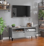 VidaXL Tv-meubel 100x34,5x44,5 cm bewerkt hout betongrijs