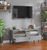 VidaXL Tv-meubel 100x34,5x44,5 cm bewerkt hout betongrijs