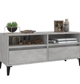 VidaXL Tv-meubel 100x34,5x44,5 cm bewerkt hout betongrijs