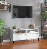 VidaXL Tv-meubel 100x34,5x44,5 cm bewerkt hout hoogglans wit