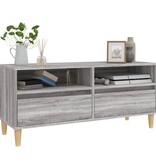 VidaXL Tv-meubel 100x34,5x44,5 cm bewerkt hout grijs sonoma eikenkleur