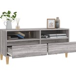 VidaXL Tv-meubel 100x34,5x44,5 cm bewerkt hout grijs sonoma eikenkleur