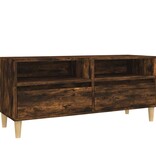 vidaXL Tv-meubel 100x34,5x44,5 cm bewerkt hout gerookt eikenkleurig